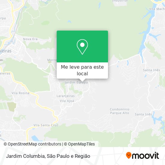 Jardim Columbia mapa