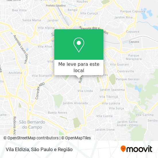 Vila Eldízia mapa