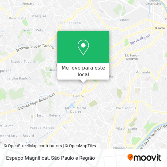 Espaço Magníficat mapa