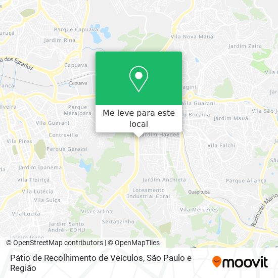 Pátio de Recolhimento de Veículos mapa