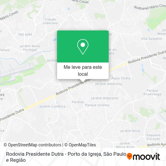 Rodovia Presidente Dutra - Porto da Igreja mapa