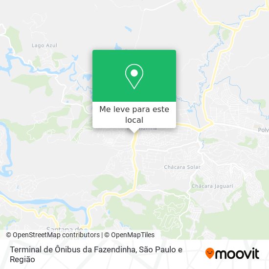 Terminal de Ônibus da Fazendinha mapa