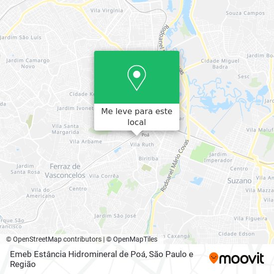 Emeb Estância Hidromineral de Poá mapa