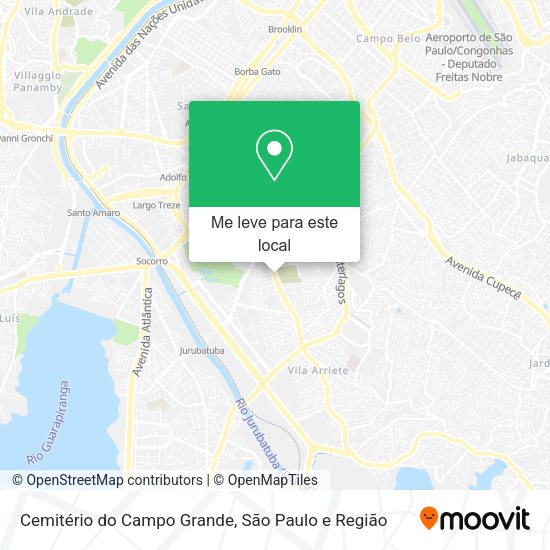 Cemitério do Campo Grande mapa