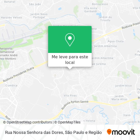 Rua Nossa Senhora das Dores mapa