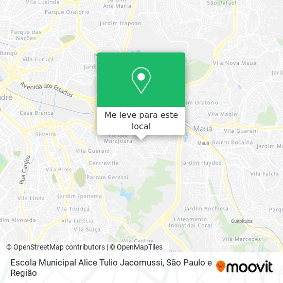 Escola Municipal Alice Tulio Jacomussi mapa