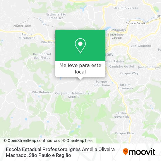 Escola Estadual Professora Ignês Amélia Oliveira Machado mapa