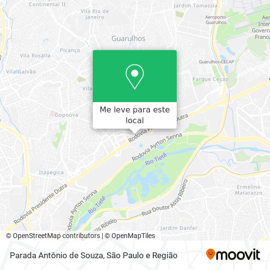 Parada Antônio de Souza mapa