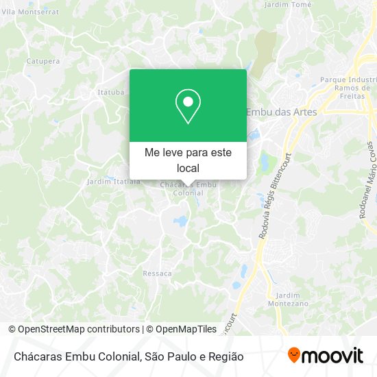 Chácaras Embu Colonial mapa