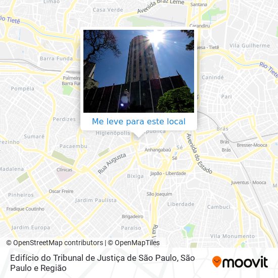 Edifício do Tribunal de Justiça de São Paulo mapa