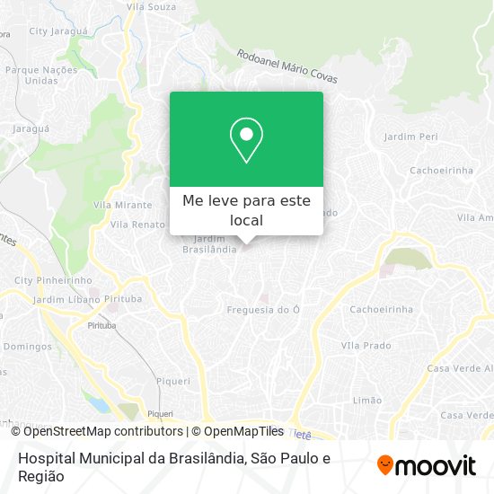 Hospital Municipal da Brasilândia mapa