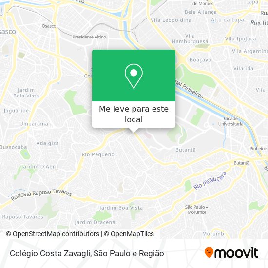 Colégio Costa Zavagli mapa