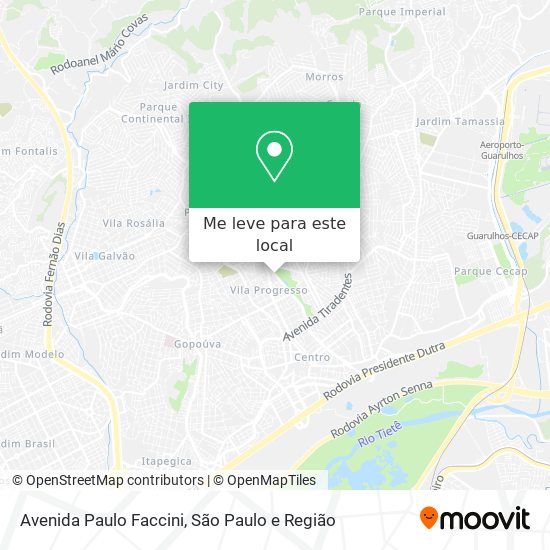 Avenida Paulo Faccini mapa
