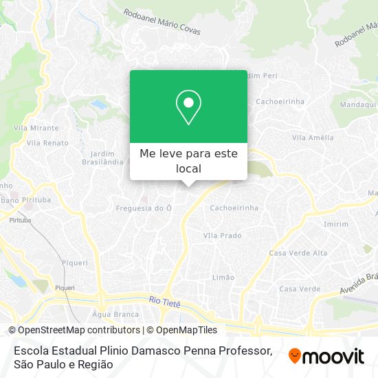 Escola Estadual Plinio Damasco Penna Professor mapa