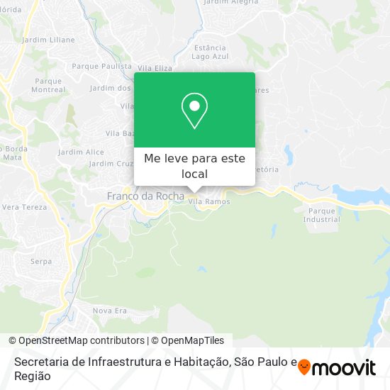 Secretaria de Infraestrutura e Habitação mapa