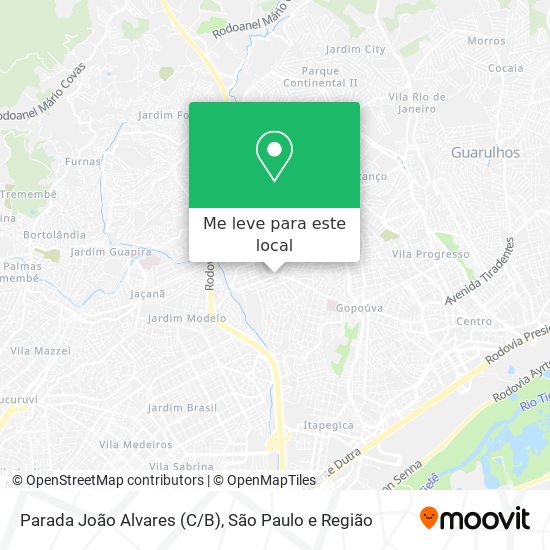 Parada João Alvares (C/B) mapa