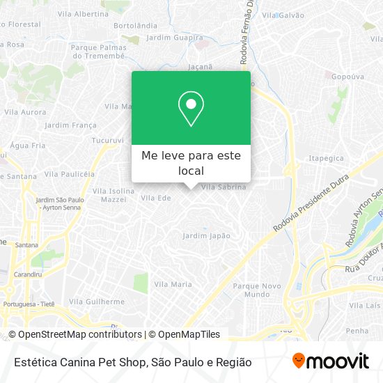 Estética Canina Pet Shop mapa