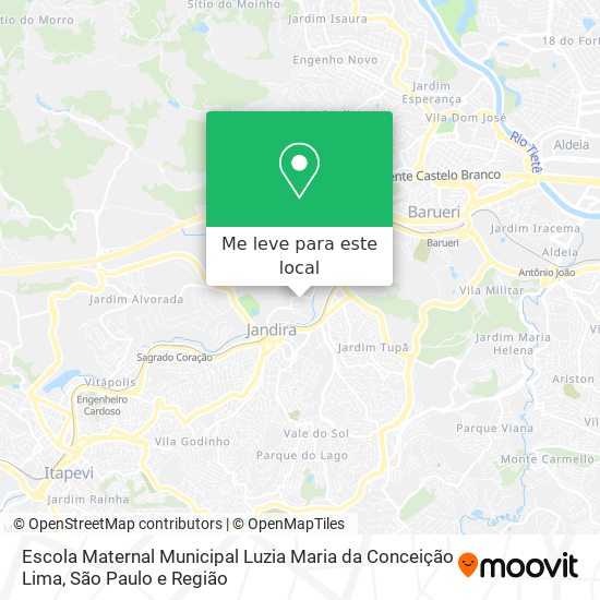 Escola Maternal Municipal Luzia Maria da Conceição Lima mapa