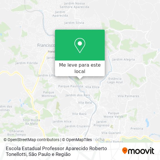 Escola Estadual Professor Aparecido Roberto Tonellotti mapa