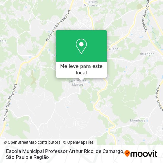 Escola Municipal Professor Arthur Ricci de Camargo mapa