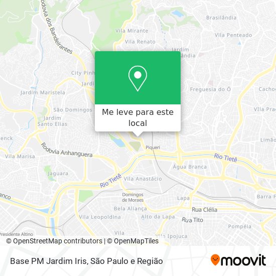 Base PM Jardim Iris mapa