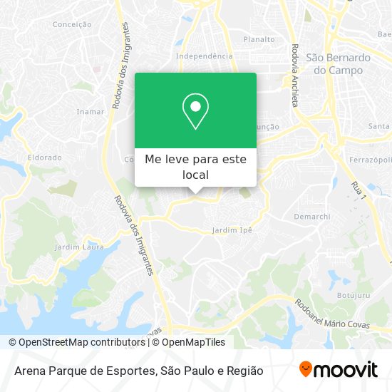 Arena Parque de Esportes mapa