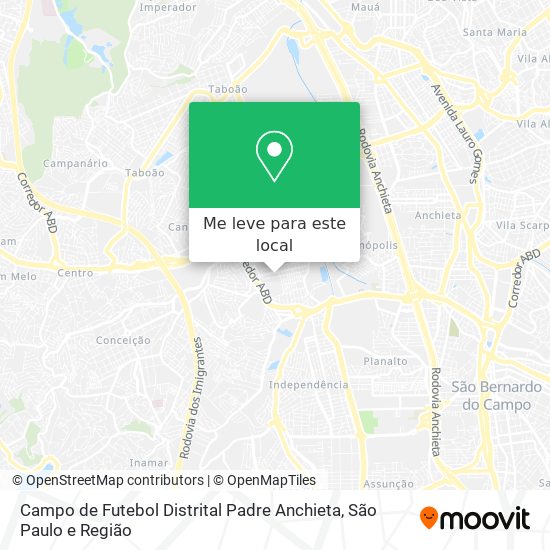 Campo de Futebol Distrital Padre Anchieta mapa
