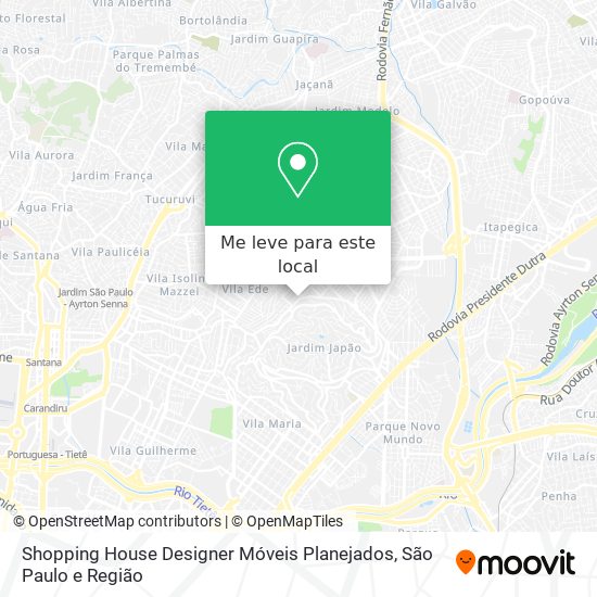 Shopping House Designer Móveis Planejados mapa