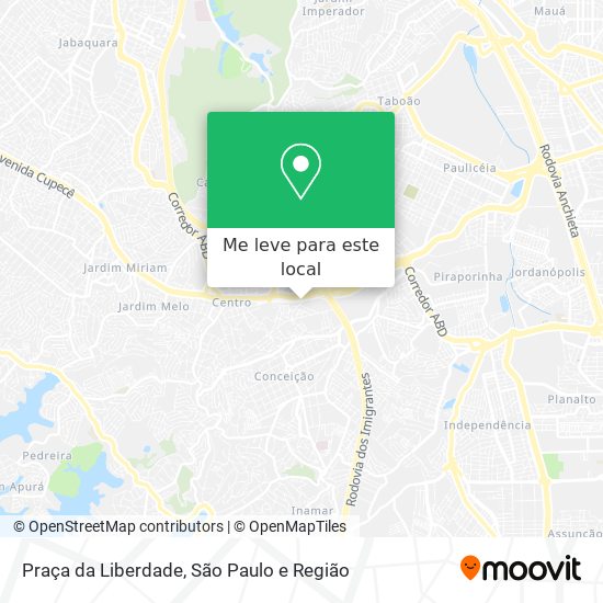 Praça da Liberdade mapa