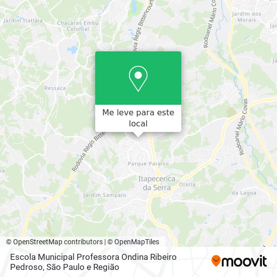 Escola Municipal Professora Ondina Ribeiro Pedroso mapa