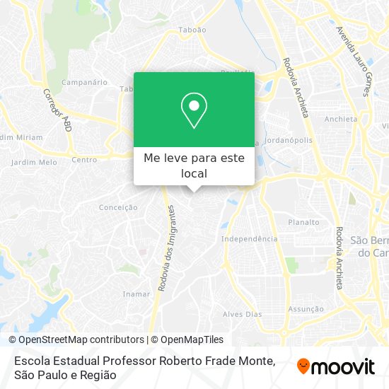 Escola Estadual Professor Roberto Frade Monte mapa