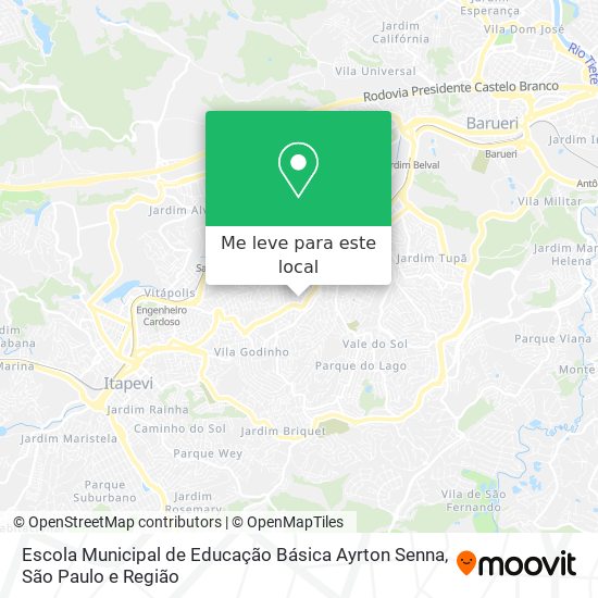 Escola Municipal de Educação Básica Ayrton Senna mapa