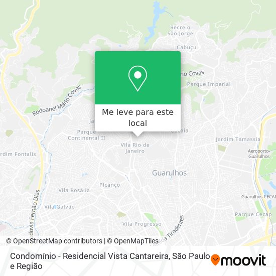 Condomínio - Residencial Vista Cantareira mapa