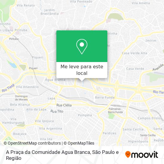 A Praça da Comunidade Agua Branca mapa