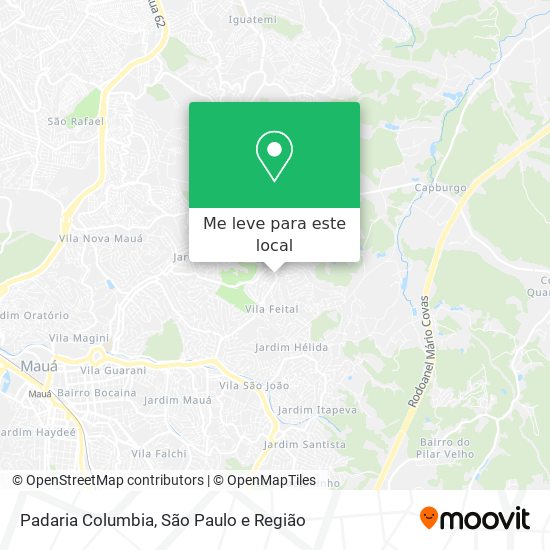 Padaria Columbia mapa