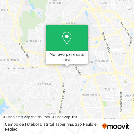 Campo de Futebol Distrital Taperinha mapa