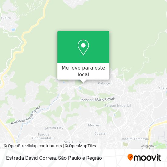 Estrada David Correia mapa