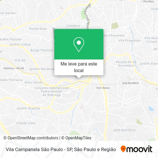 Vila Campanela São Paulo - SP mapa