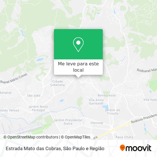 Estrada Mato das Cobras mapa