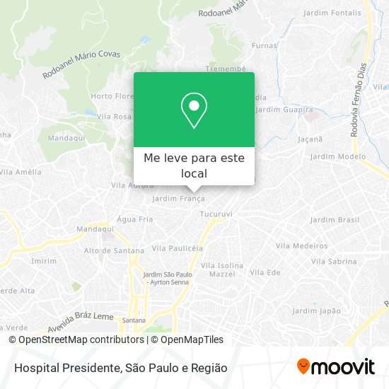 Hospital Presidente mapa