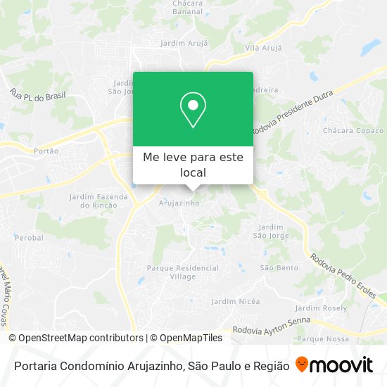 Portaria Condomínio Arujazinho mapa