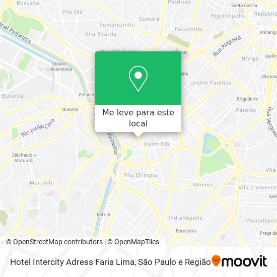 Hotel Intercity Adress Faria Lima mapa