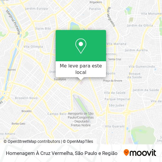 Homenagem À Cruz Vermelha mapa