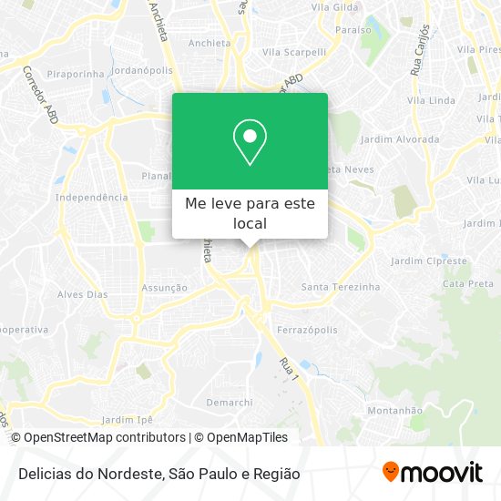 Delicias do Nordeste mapa