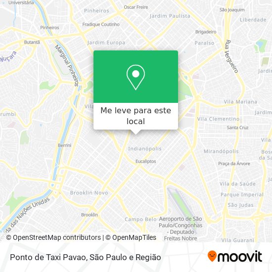 Ponto de Taxi Pavao mapa