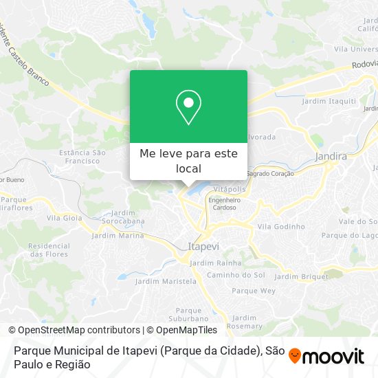Parque Municipal de Itapevi (Parque da Cidade) mapa