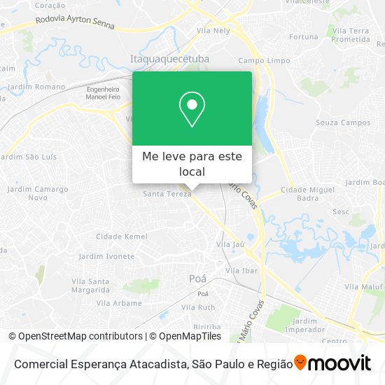 Comercial Esperança Atacadista mapa