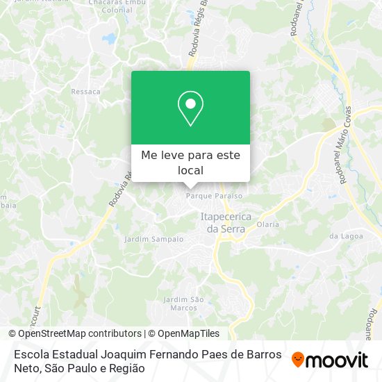 Escola Estadual Joaquim Fernando Paes de Barros Neto mapa