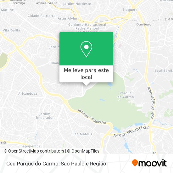 Ceu Parque do Carmo mapa