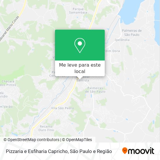 Pizzaria e Esfiharia Capricho mapa